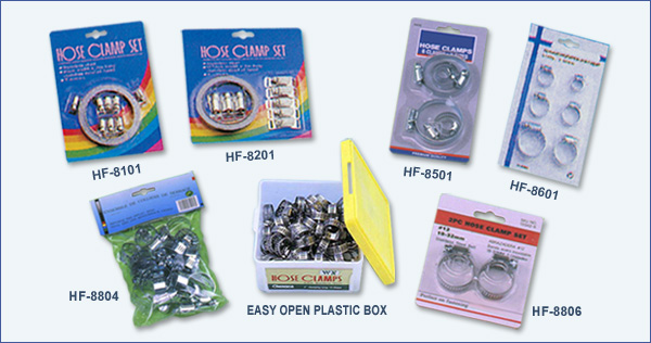 Packaging Examples of Various Hose Clamp Products